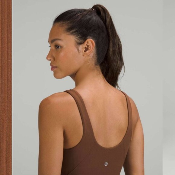 Lululemon size 6 Align Ribbed Bodysuit 25Roasted Brown - Picture 13 of 13